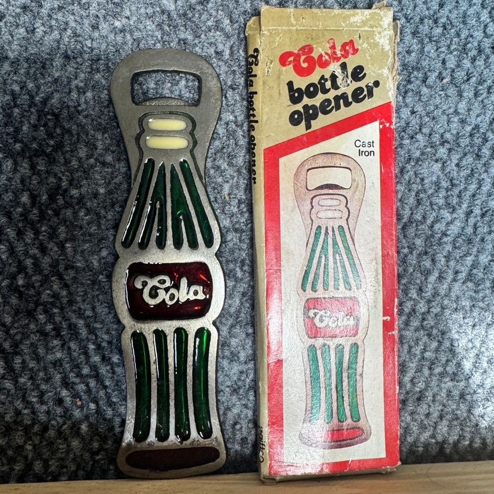 Vintage Giftco Cola Bottle Opener Cast Iron 1980s Soda Memorabilia Taiwan Boxed